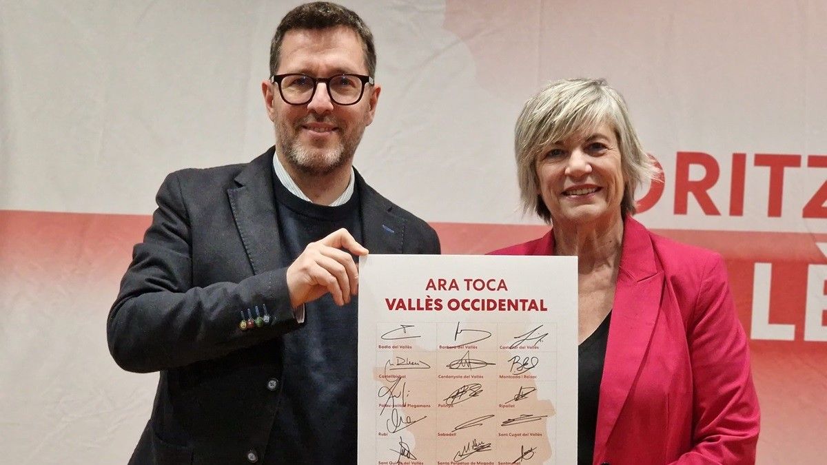 Paco Aranda i Eva Candela, actuals primers secretaris de les federacions del Vallès Occidental