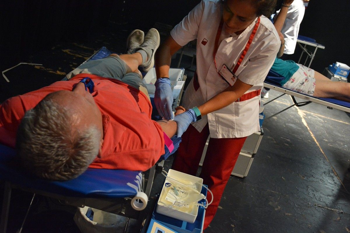 Imatge d'una campanya de donació de sang a Rubí
