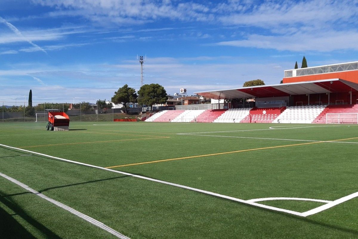 El camp de futbol de Can Rosés, casa de la UE Rubí.