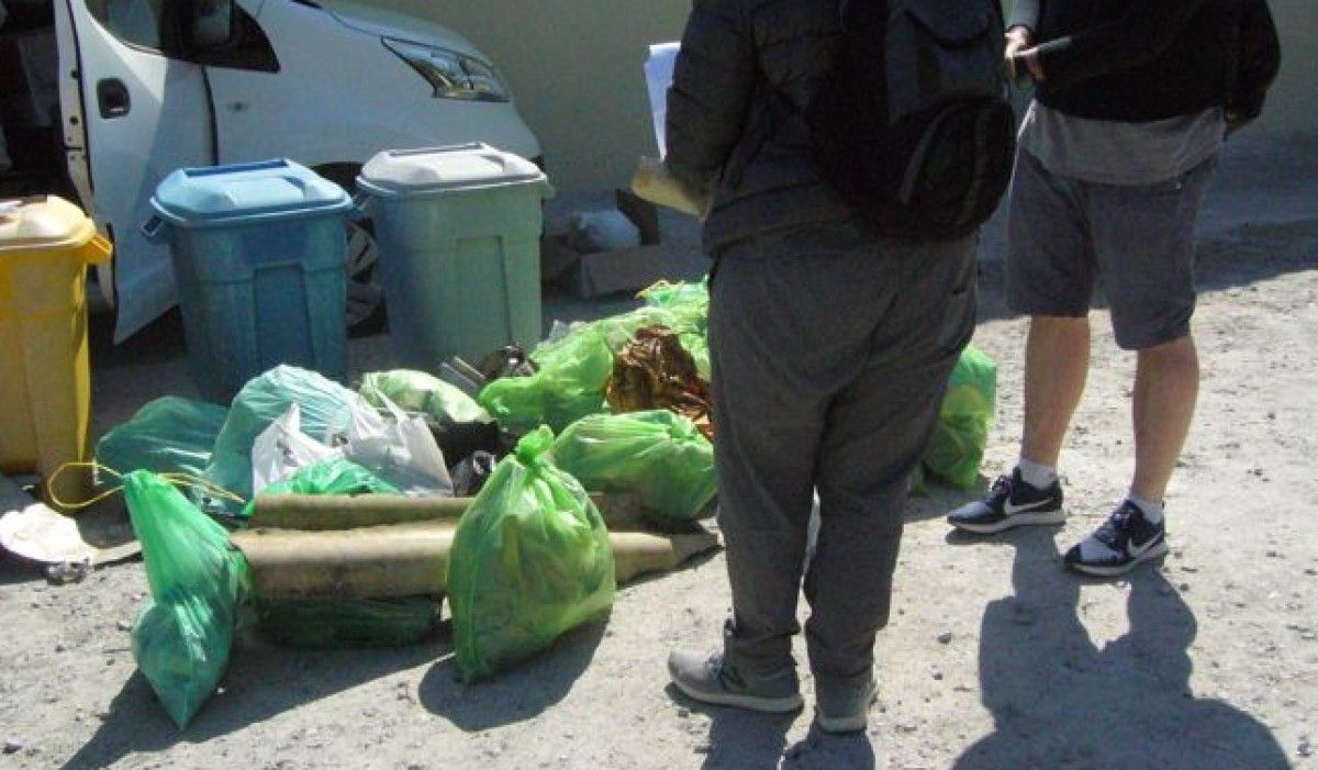 Residus recollits pels voluntaris durant la primera trobadaZEO al Parc de Collserola