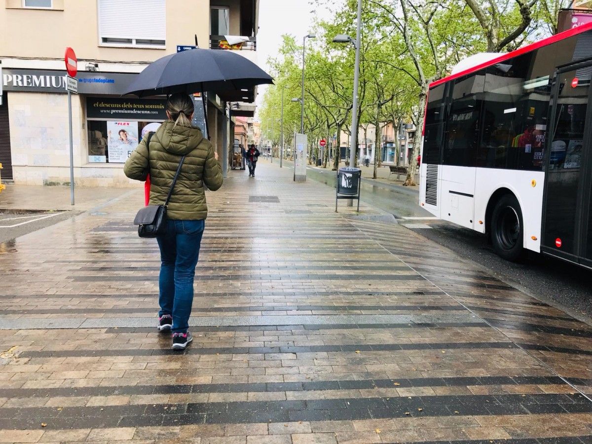 Pluja al centre de Sabadell