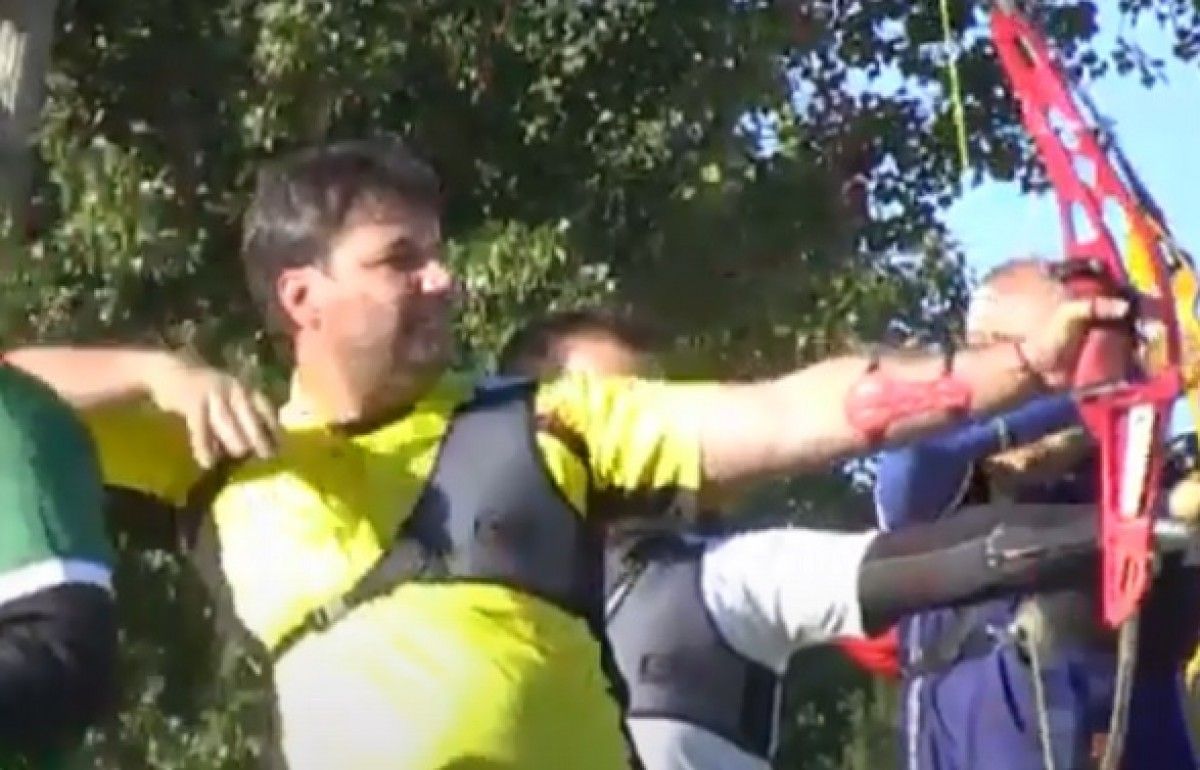 Carles Sabatés en una tirada al Campionat d'Espanya de tir amb arc