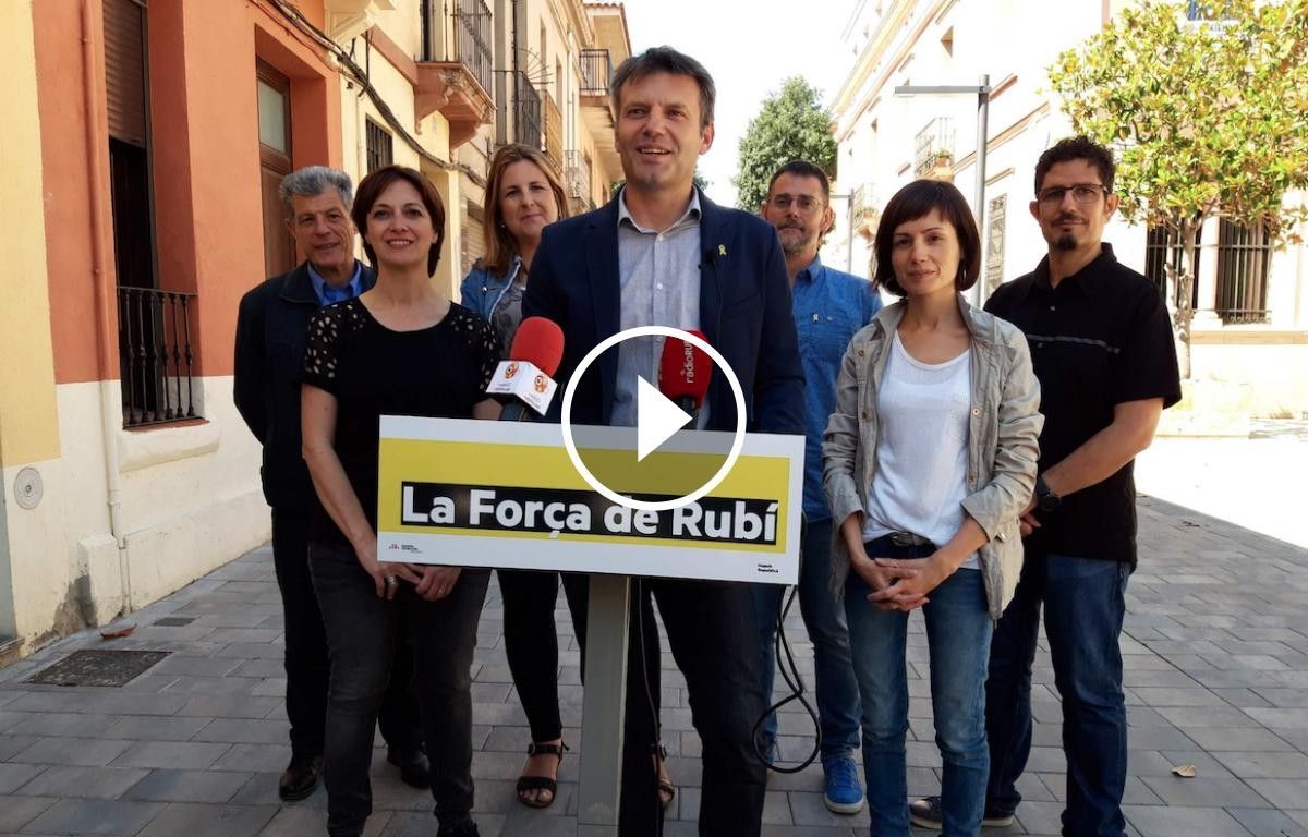 Els set regidors d'ERC del nou mandat a l'Ajuntament de Rubí