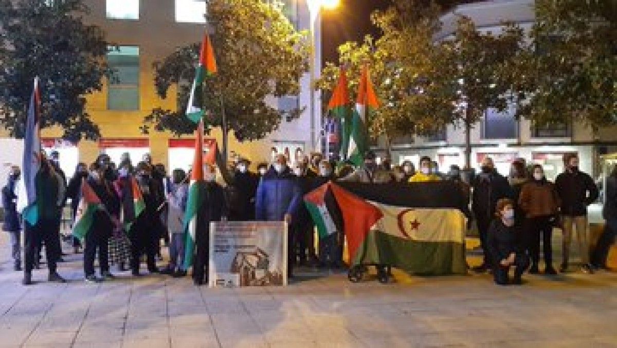 Una manifestació de suport al poble sahrauí a Rubí l'any 2020