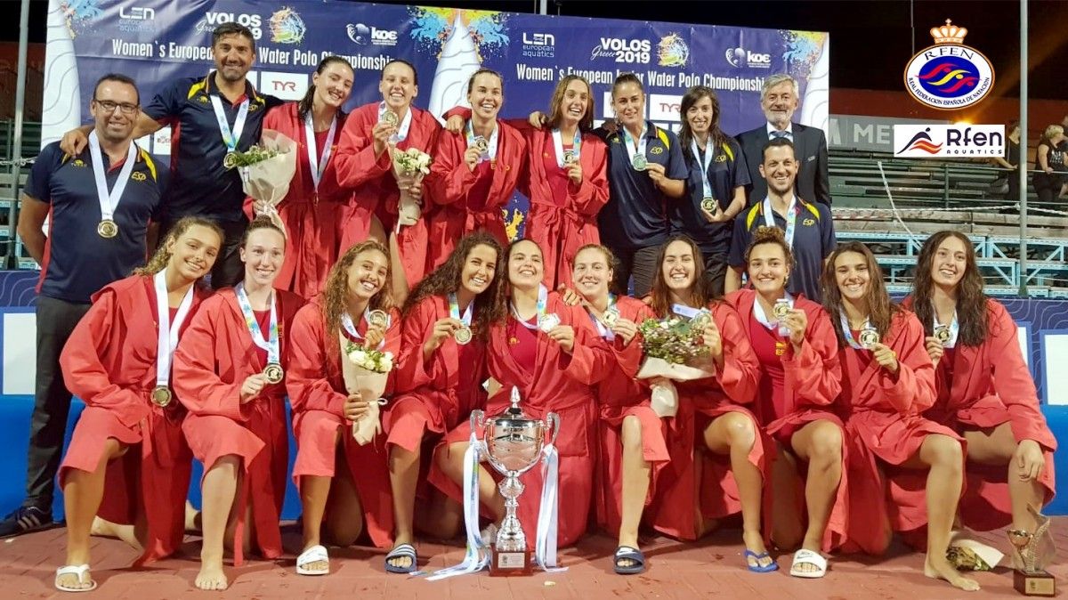 La selecció espanyola juvenil de waterpolo, campiona d'Europa