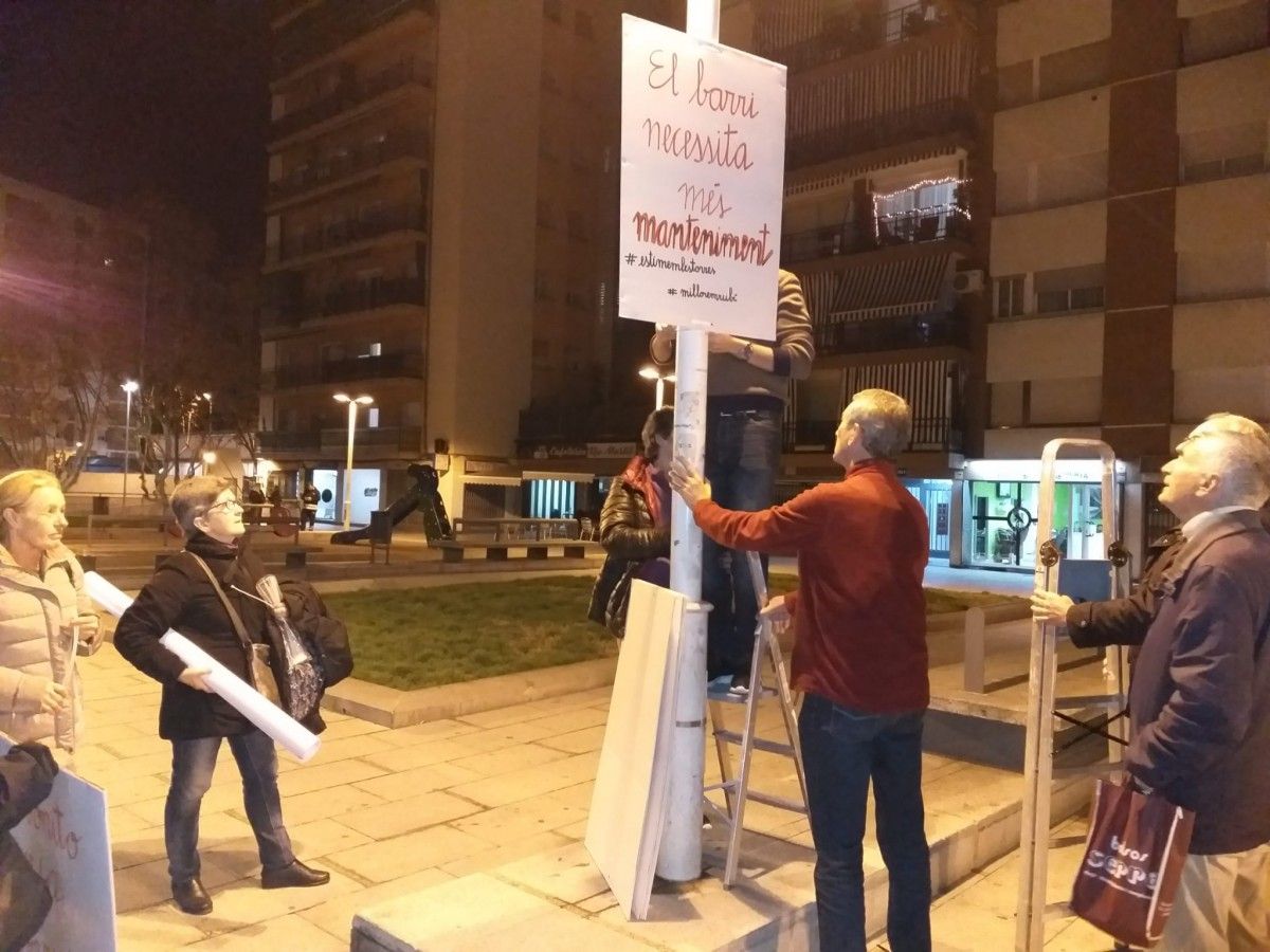 Els Veïns de Les Torres inicien una campanya per reclamar més manteniment al barri