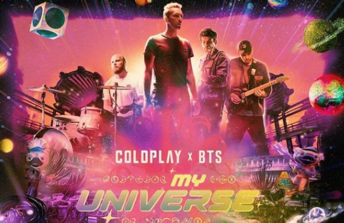 Cartell promocional del videoclip de "My Universe".
